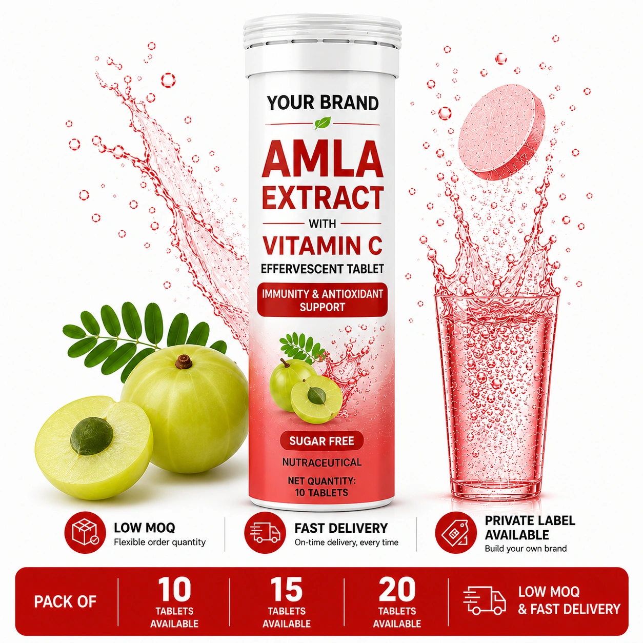 Amla Extract with Vitamin C Effervescent Tablet
