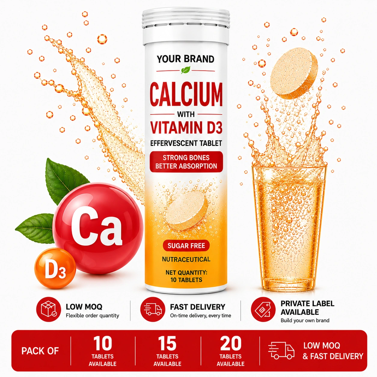 Calcium with Vitamin D3 Effervescent Tablet