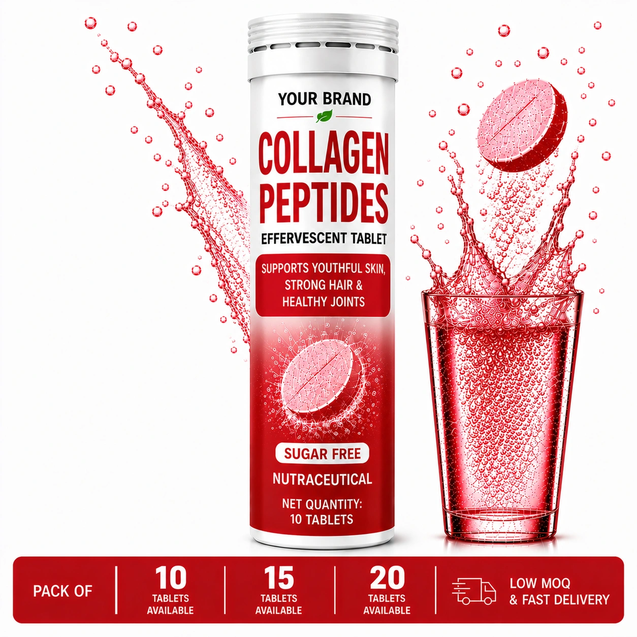 Collagen Peptides Effervescent Tablet