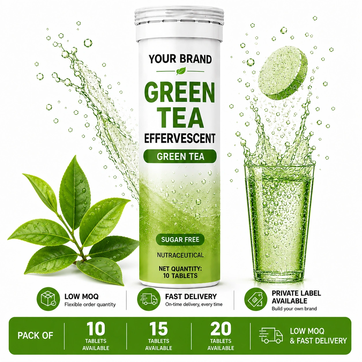 Green Tea Effervescent Tablet