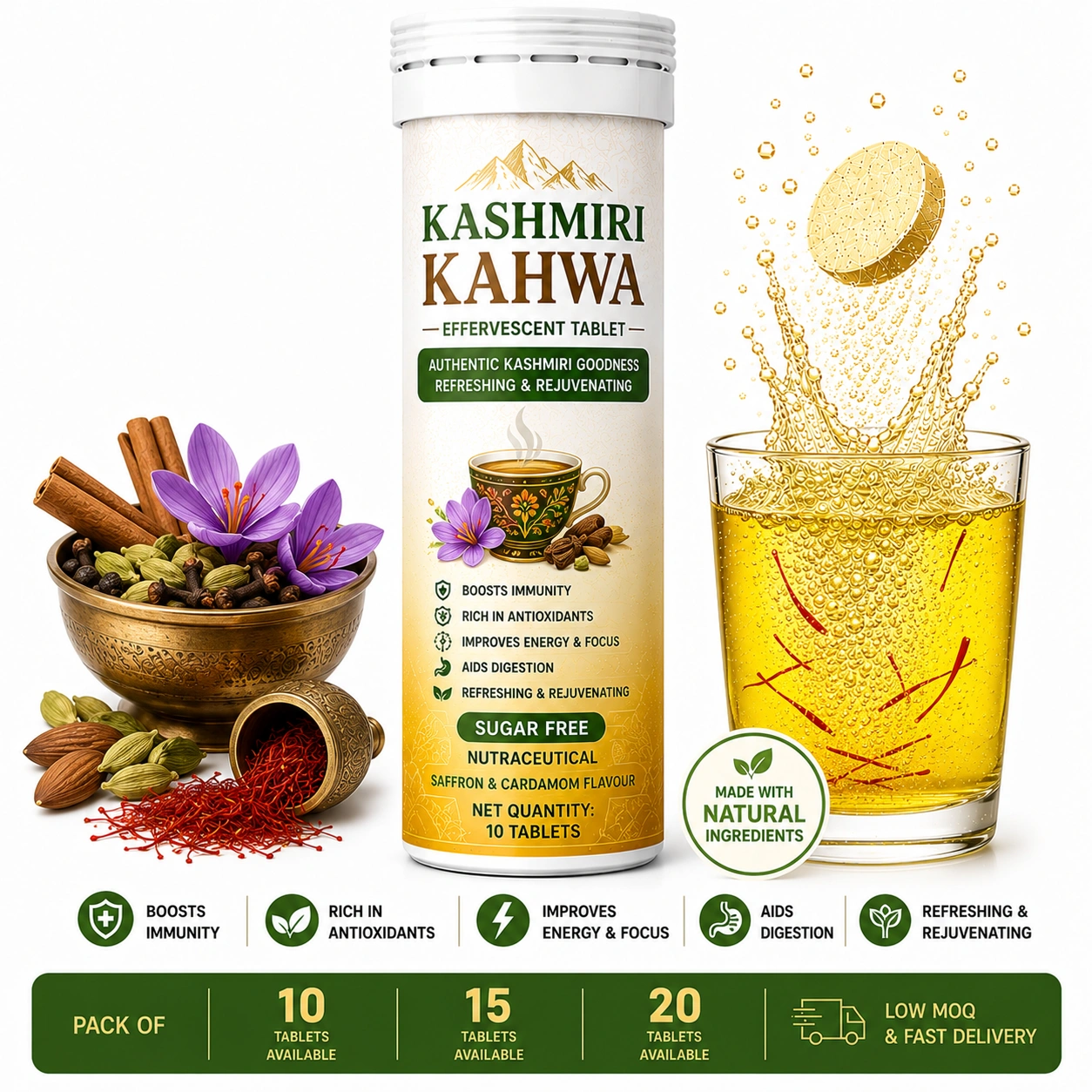 Kashmiri Kahwa Effervescent Tablet