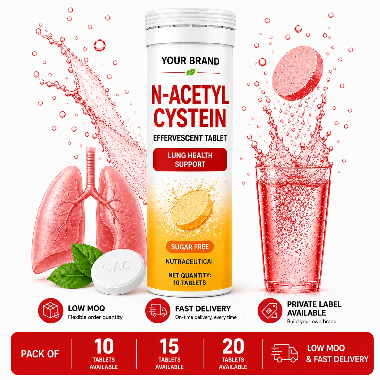 N-Acetyl Cystein Effervescent Tablet